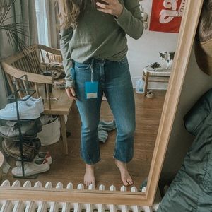NWT High Rise cropped flare Designer MIH jeans